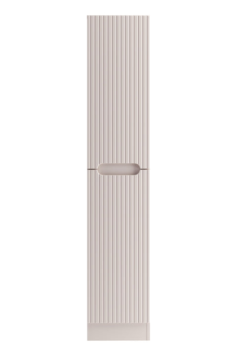 Badezimmer-Hochschrank Novira Kaschmir matt 35 × 180,5 × 39 cm mit 1 Tür, mit Wäschekorb – Ansicht 2
