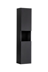 Badezimmer-Hochschrank Novira Schwarz matt 30 × 140 × 25 cm mit 2 Türen