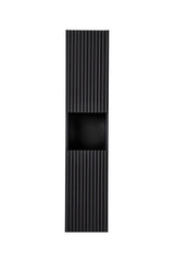 Badezimmer-Hochschrank Novira Schwarz matt 30 × 140 × 25 cm mit 2 Türen – Ansicht 2