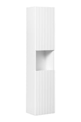 Badezimmer-Hochschrank Novira Weiß matt 30 × 140 × 25 cm mit 2 Türen
