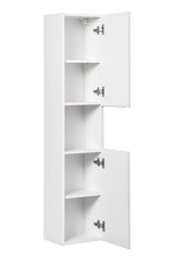 Badezimmer-Hochschrank Novira Weiß matt 30 × 140 × 25 cm mit 2 Türen – Ansicht 3