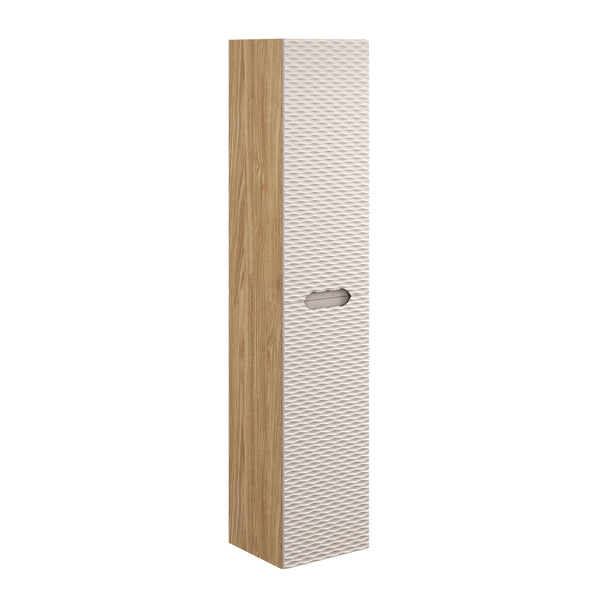 Badezimmer-Hochschrank Oceana Beige 35 × 170 × 33 cm mit 2 Türen