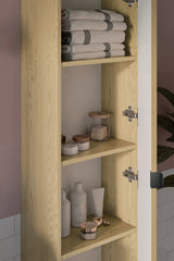 Badezimmer-Hochschrank Ovara Cremona Eiche 40 × 140 × 25,4 cm mit 1 Tür – Ansicht 6