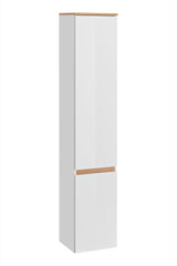 Badezimmer-Hochschrank Platora Weiß 35 × 176 × 30 cm mit 2 Türen – Ansicht 3