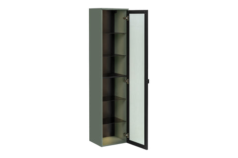 Badezimmer-Hochschrank Sombrela Glass 40 × 172 × 35 cm mit 1 Tür, mit LED-Beleuchtung – Ansicht 3