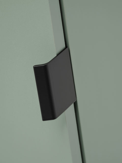 Badezimmer-Hochschrank Sombrela Schilfgrün 40 × 172 × 35 cm mit 1 Tür, mit LED-Beleuchtung – Ansicht 6