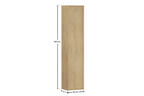 Badezimmer-Hochschrank Terrana Cremona Eiche 30 × 140 × 25 cm mit 1 Tür – Ansicht 8