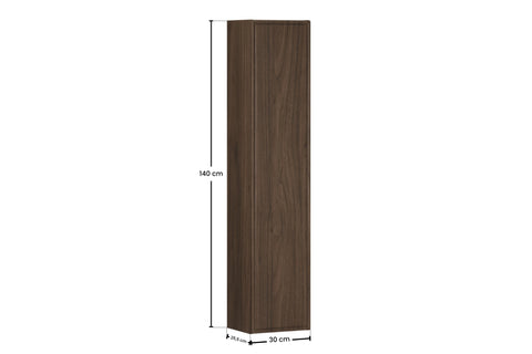 Badezimmer-Hochschrank Terrana Walnuss Villa 30 × 140 × 25 cm mit 1 Tür – Ansicht 8