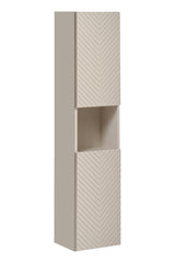 Badezimmer-Hochschrank Vivessa Kaschmir matt 30 × 140 × 25 cm mit 2 Türen