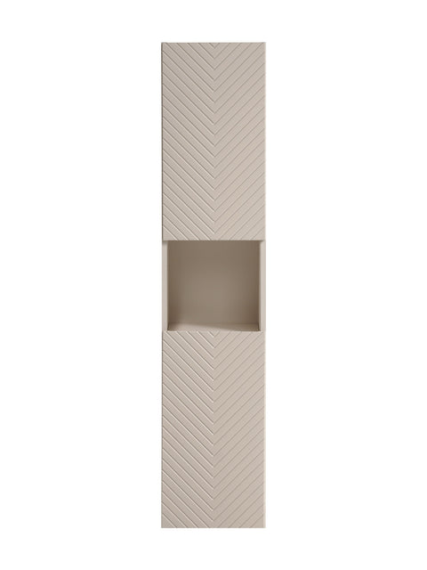 Badezimmer-Hochschrank Vivessa Kaschmir matt 30 × 140 × 25 cm mit 2 Türen – Ansicht 2