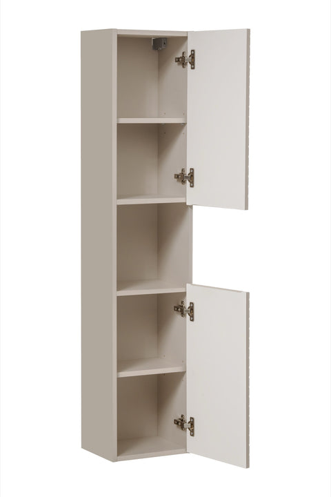 Badezimmer-Hochschrank Vivessa Kaschmir matt 30 × 140 × 25 cm mit 2 Türen – Ansicht 3