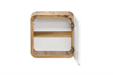 Badezimmer-Oberschrank Amaris Weiß Hochglanz 35 × 35 × 22 cm mit 1 Tür – Ansicht 2