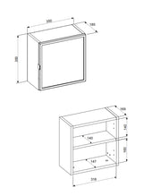 Badezimmer-Oberschrank Bellisa Kaschmir matt 35 × 35 × 19 cm mit 1 Tür – Ansicht 5