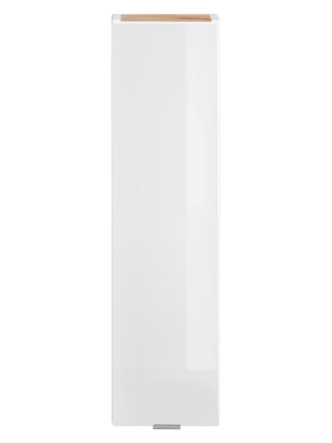 Badezimmer-Oberschrank Caprena Weiß Hochglanz 20 × 75 × 16 cm mit 1 Tür – Ansicht 2