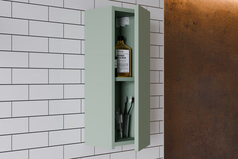 Badezimmer-Oberschrank Linora Schilfgrün 30 × 57 × 18,9 cm mit 1 Tür – Ansicht 6
