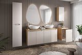 Badezimmer-Oberschrank Luxera Beige 35 × 75 × 19 cm mit 1 Tür – Ansicht 4