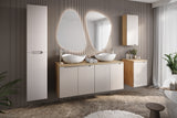 Badezimmer-Oberschrank Luxera Beige 35 × 75 × 19 cm mit 1 Tür – Ansicht 5