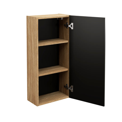 Badezimmer-Oberschrank Luxera Schwarz matt 35 × 75 × 19 cm mit 1 Tür – Ansicht 3