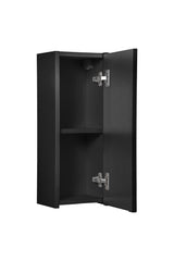 Badezimmer-Oberschrank Novira Schwarz matt 20 × 57 × 18,9 cm mit 1 Tür – Ansicht 3