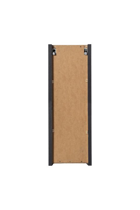 Badezimmer-Oberschrank Novira Schwarz matt 20 × 57 × 18,9 cm mit 1 Tür – Ansicht 4