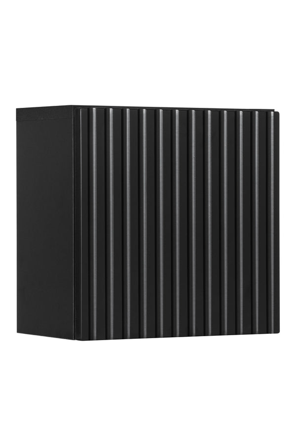 Badezimmer-Oberschrank Novira Schwarz matt 30 × 30 × 18,9 cm mit 1 Tür