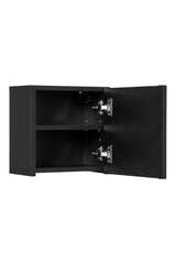 Badezimmer-Oberschrank Novira Schwarz matt 30 × 30 × 18,9 cm mit 1 Tür – Ansicht 3