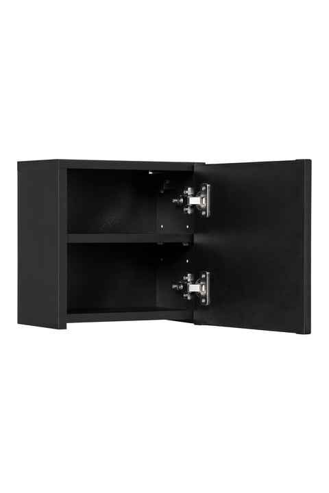 Badezimmer-Oberschrank Novira Schwarz matt 30 × 30 × 18,9 cm mit 1 Tür – Ansicht 3