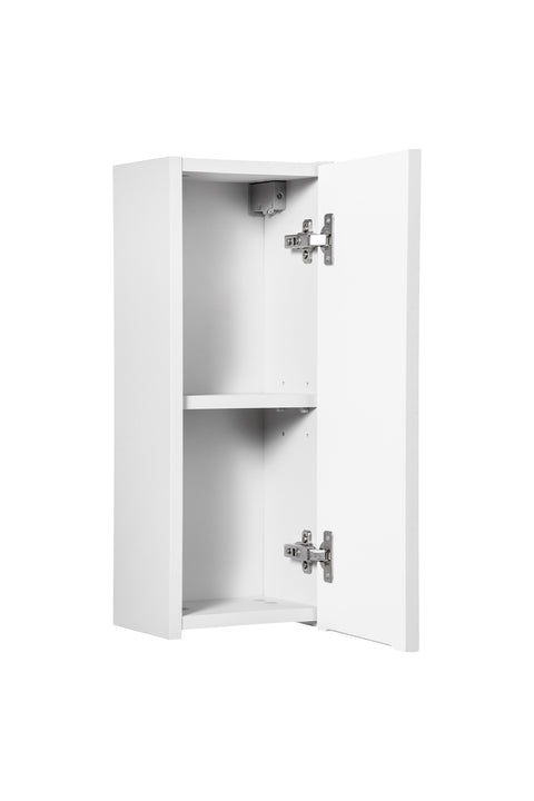 Badezimmer-Oberschrank Novira Weiß matt 20 × 57 × 18,9 cm mit 1 Tür – Ansicht 3