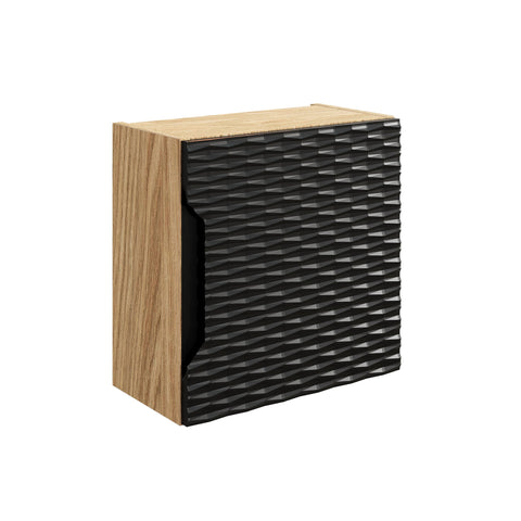Badezimmer-Oberschrank Oceana Schwarz matt 35 × 35 × 19 cm mit 1 Tür