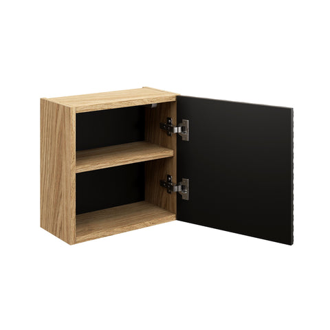Badezimmer-Oberschrank Oceana Schwarz matt 35 × 35 × 19 cm mit 1 Tür – Ansicht 3