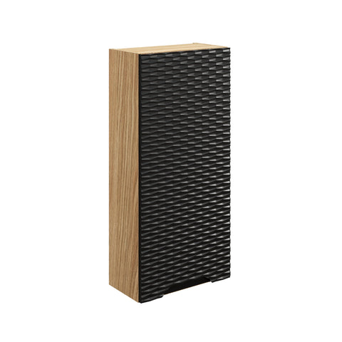 Badezimmer-Oberschrank Oceana Schwarz matt 35 × 75 × 19 cm mit 1 Tür