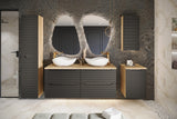 Badezimmer-Oberschrank Oceana Schwarz matt 35 × 75 × 19 cm mit 1 Tür – Ansicht 5