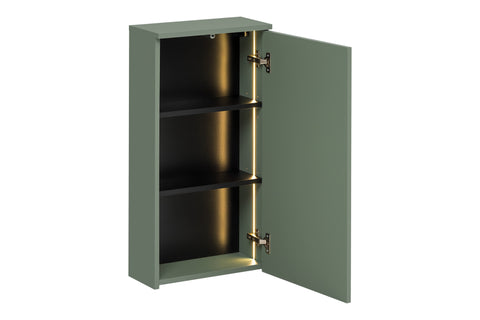Badezimmer-Oberschrank Sombrela Schilfgrün 40 × 78 × 19 cm mit 1 Tür, mit LED-Beleuchtung – Ansicht 4