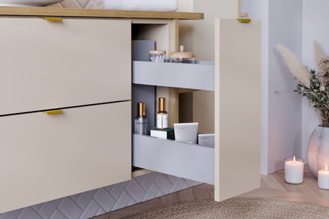 Badezimmer-Unterschrank Cargo Dalvira Kaschmir matt 20 × 50 × 46 cm – Ansicht 5