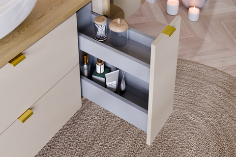 Badezimmer-Unterschrank Cargo Dalvira Kaschmir matt 20 × 50 × 46 cm – Ansicht 6