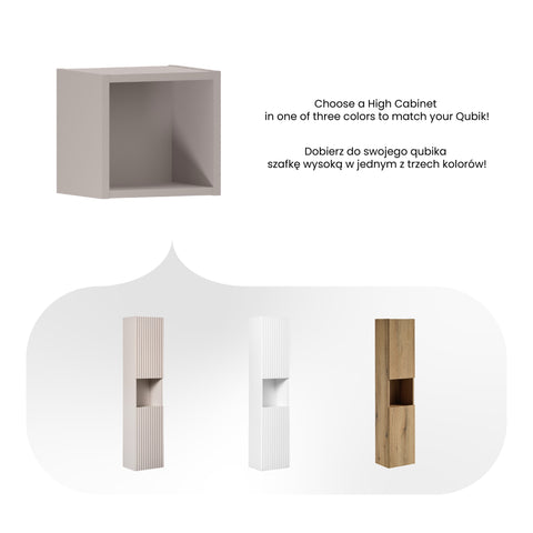 Badezimmer-Wandschrank offen Novira Kaschmir matt 26,7 × 27,9 × 21,3 cm – Ansicht 7