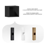 Badezimmer-Wandschrank offen Novira Schwarz matt 26,7 × 27,9 × 21,3 cm – Ansicht 5