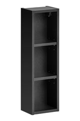 Badezimmer-Wandschrank offen Santora Schwarz matt 20 × 65 × 15 cm