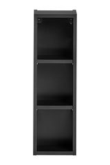 Badezimmer-Wandschrank offen Santora Schwarz matt 20 × 65 × 15 cm – Ansicht 2