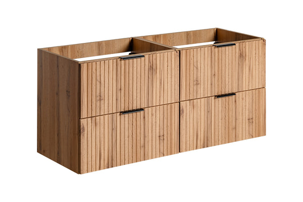 Badmöbel-Set Ardena Eiche 120 cm – 2 × Waschbeckenunterschrank