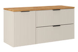 Badmöbel-Set Ardena Kaschmir 120 cm – Waschtischplatte + Waschbeckenunterschrank + Hängeschrank – Ansicht 2