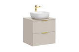 Badmöbel-Set Ardena Kaschmir 60 cm – Waschbecken + Waschbeckenunterschrank + Waschtischplatte