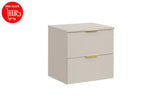 Badmöbel-Set Ardena Kaschmir 60 cm – Waschbeckenunterschrank + Waschtischplatte – Ansicht 2