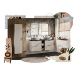 Badmöbel-Set Ardena Kaschmir 60 cm – Waschbeckenunterschrank + Waschtischplatte – Ansicht 6