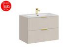 Badmöbel-Set Ardena Kaschmir 80 cm – Waschbecken + Waschbeckenunterschrank – Ansicht 2