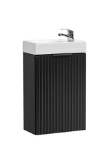 Badmöbel-Set Ardena Schwarz 40 cm – Waschbecken + Waschbeckenunterschrank