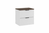 Badmöbel-Set Ardena Weiß 60 cm – Waschbeckenunterschrank + Waschtischplatte