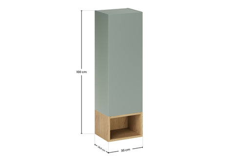 Badmöbel-Set Asteya Grün 30 cm – Regal + Hochschrank – Ansicht 6