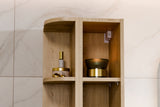 Badmöbel-Set Asteya Weiß 45 cm – Regal + Hochschrank – Ansicht 5