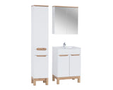 Badmöbel-Set Balvina Weiß 60 cm – Hochschrank + Waschbeckenunterschrank + Spiegelschrank